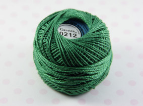 Пряжа Ирис 100% хлопок 10г 82м №0212 зелёный