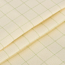 Канва K04R " Gamma" Aida №14 цв. 92% хлопок, 8% терилен 150 x 100 см ± 2 см кремовый в клетку