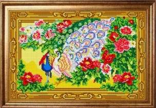 Схема для вышивки бисером КБЖ-3003 Павлин