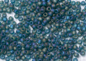 Бисер Япония круглый 11/0 10 г 0167BDF изумруд, радужный