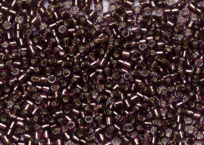 Бисер Япония MIYUKI Delica цилиндр 10/0 5 г DBM-1204 лиловый серебряная линия внутри