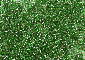 Бисер Япония MIYUKI Delica цилиндрический 11/0 5г DB-0046 светло-зеленый серебряная линия внутри