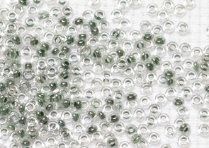 Бисер Япония DEMI 11/0 10г 1070 хрусталь/изумруд, окрашенный изнутри