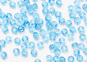 Бисер Чехия круглый 06/0 50г 60030h прозрачный голубой квадратное отверстие